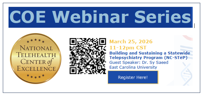 National CEO Webinar - Statewide Telepsychiatry