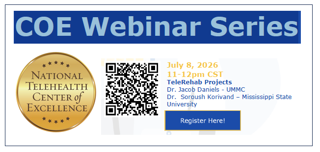Telehealth COE Webinar - TeleRehab Projects